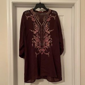 Johnny Was Clio Tunic in Merlot